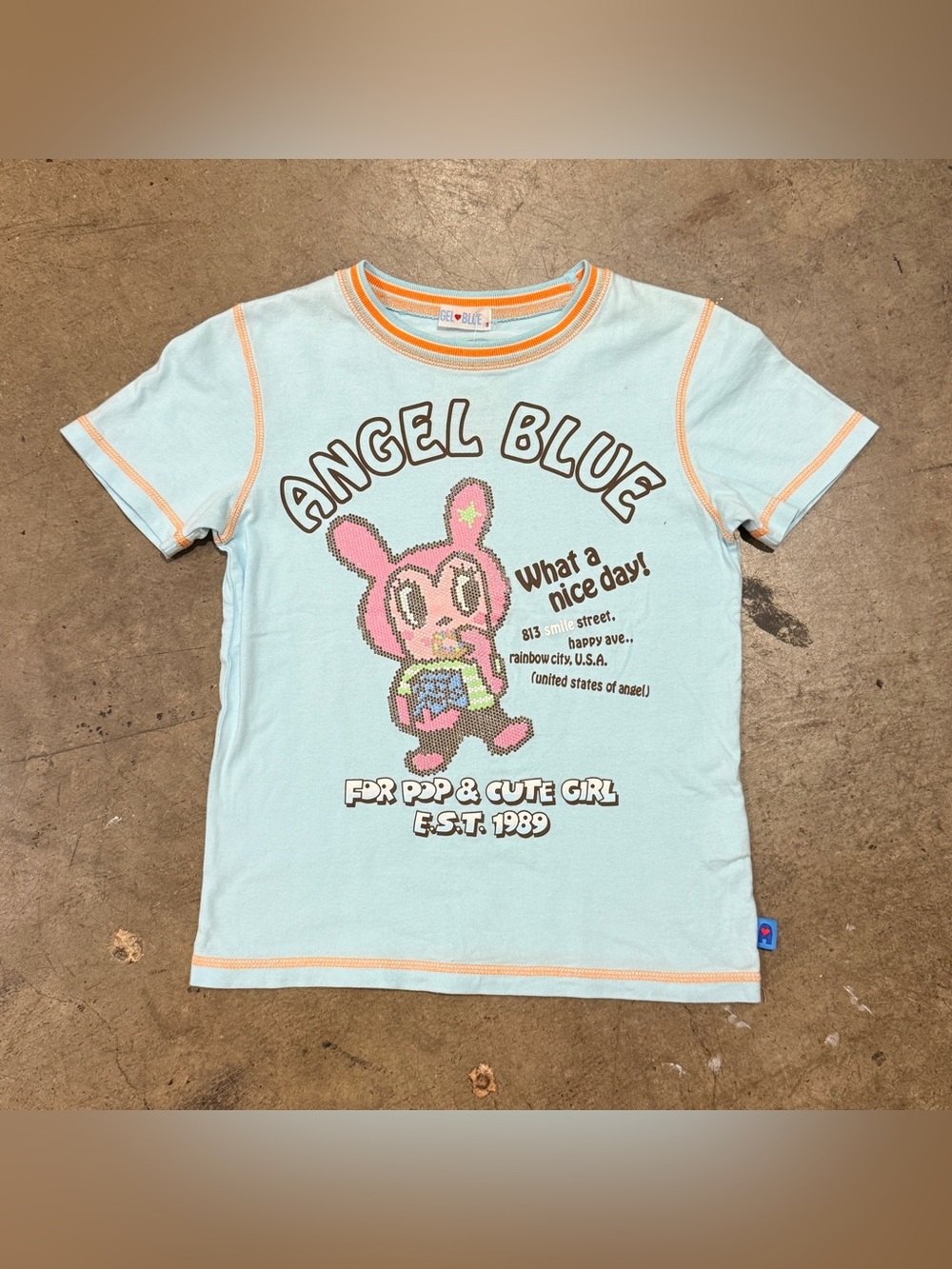 Angel Blue bunny graphic tee